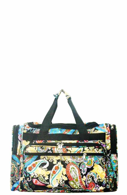 Printed Duffle Bag-T16/PL/BLK